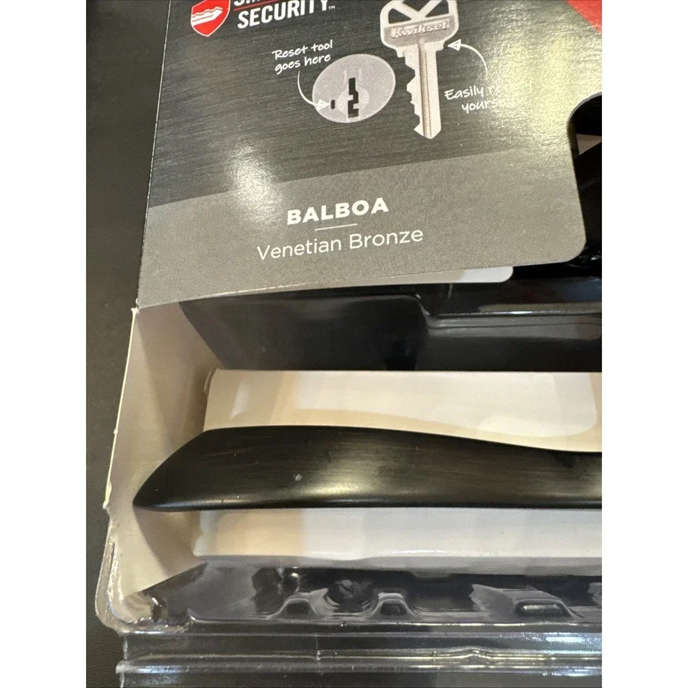 Kwikset‎ SmartKey Security Wave Venetian Bronze Entry Door Knob 94050-674